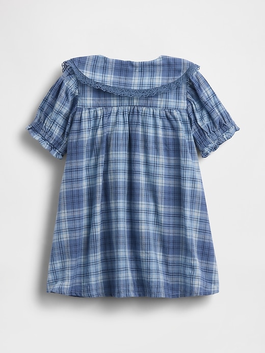 Image number 2 showing, Baby Plaid Ruffle Collar Dress