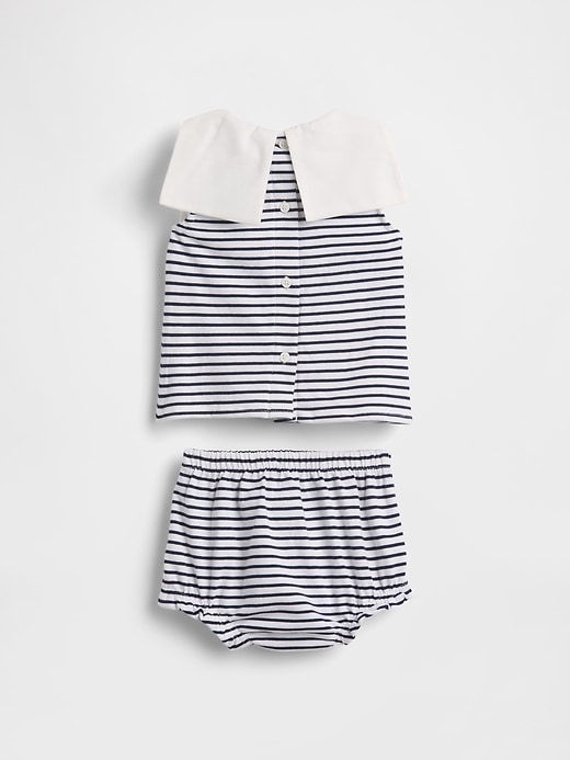 Image number 2 showing, Baby Organic Cotton Sailor Outfit Set