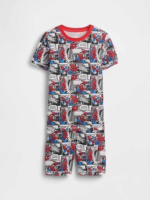 Image number 1 showing, Kids Spider-Man Organic Brushed Cotton PJ Short Set