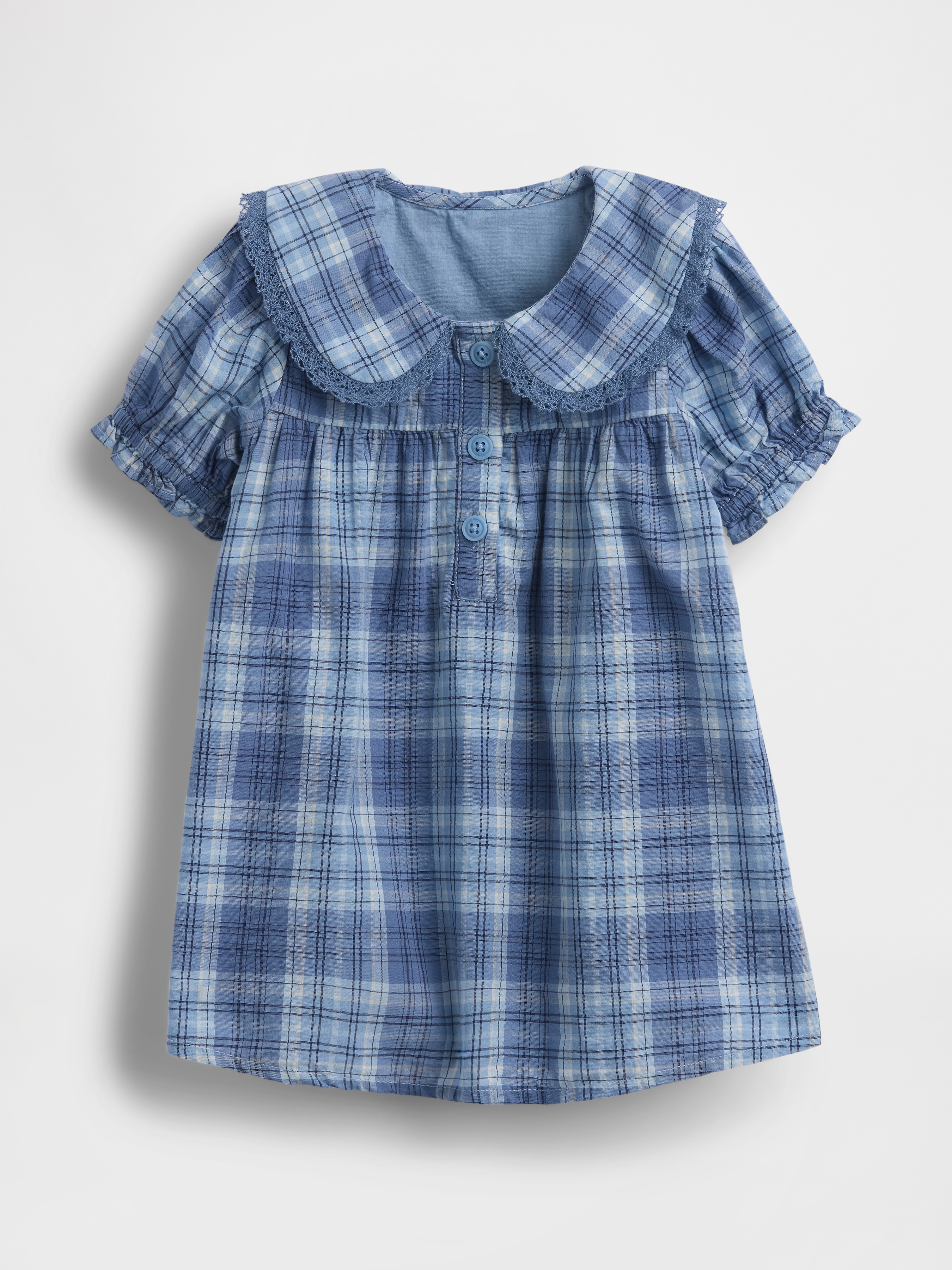 Baby Collared Plaid Dress