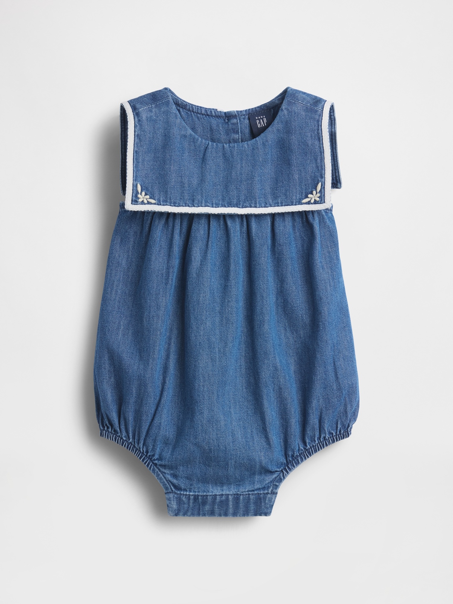 Детский джинсовый боди Gap Baby Sailor Bubble