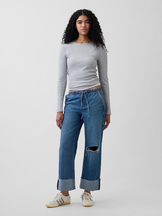 Image number 1 showing, Low Rise '90s Loose Easy Crop Jeans