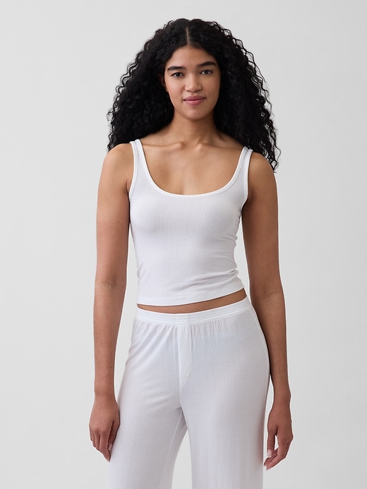 Image number 1 showing, Softest UltraFine Rib Modal PJ Tank Top