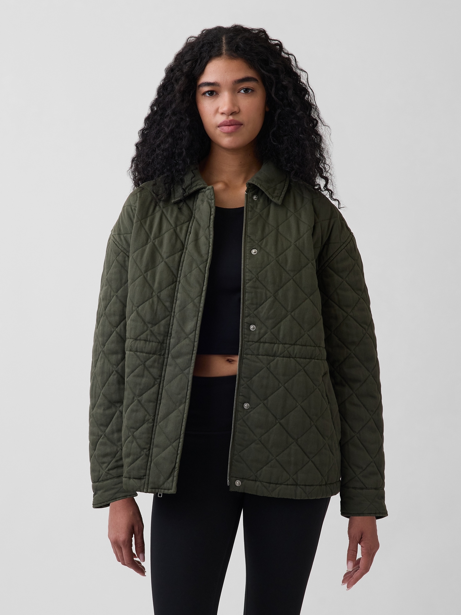 Oversized Quilted Field Jacket