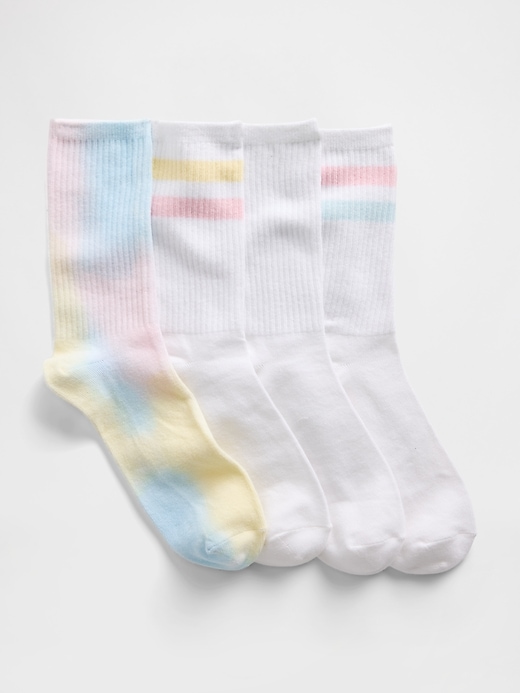 Image number 1 showing, Kids Crew Socks (4-Pack)