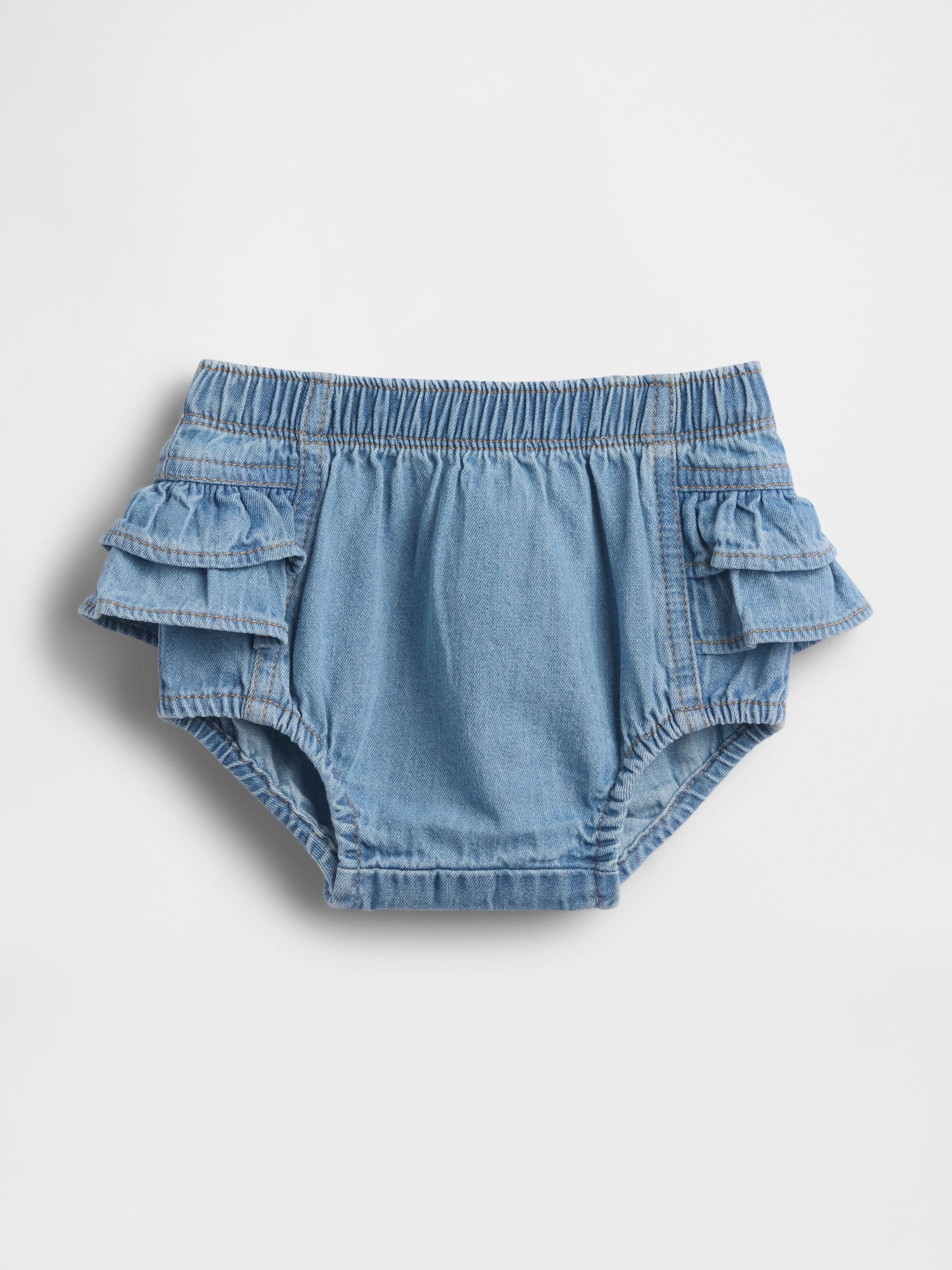 Baby Denim Ruffle Bloomers