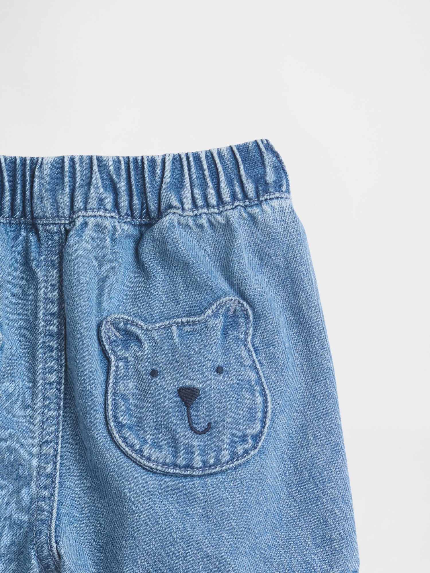 Детские шорты Gap Baby Brannan Bear Pocket Pull-On Denim Shorts — фото 3
