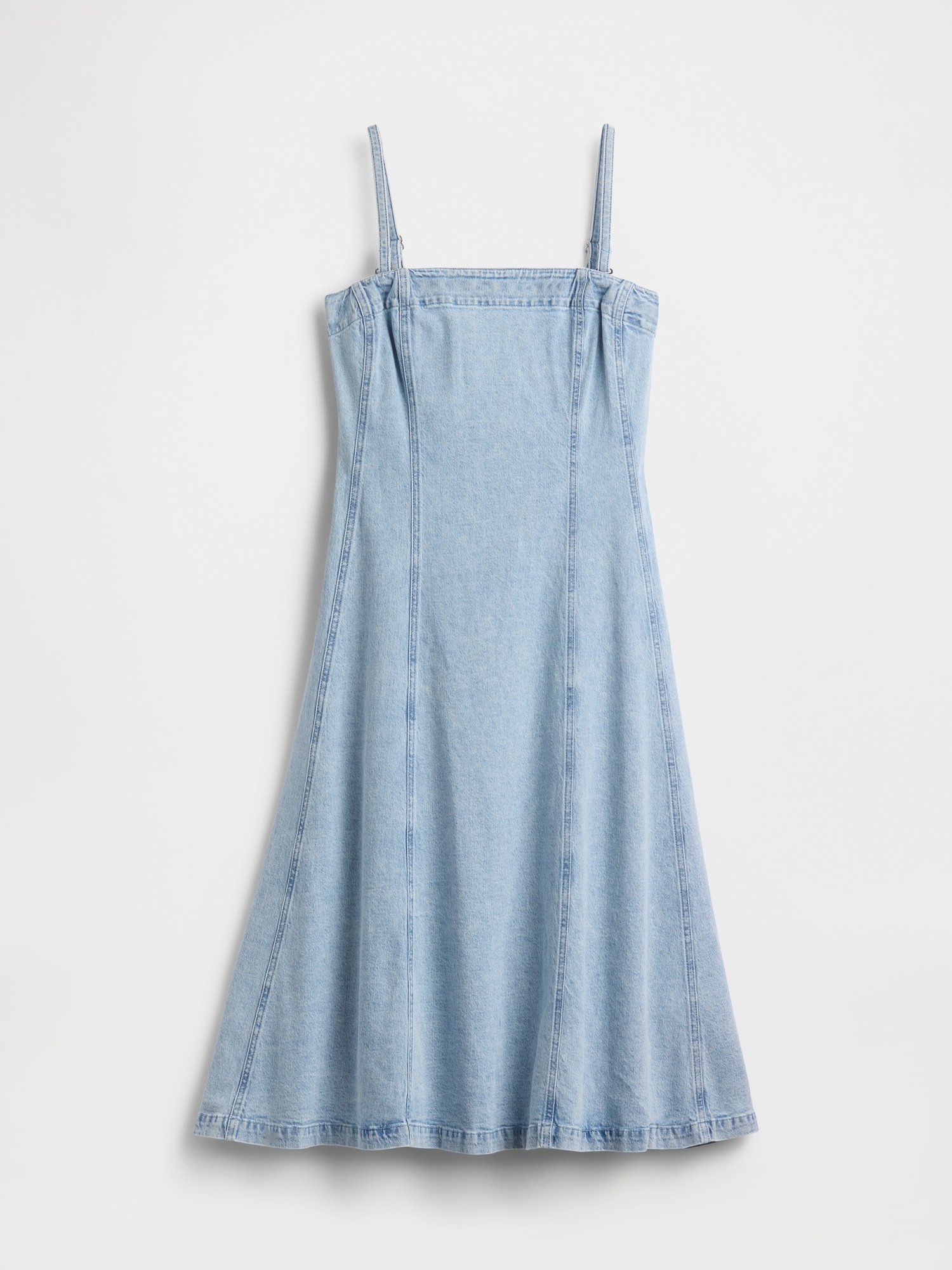 Женское платье Gap Denim Midi, цвет: Светлая варка — фото 5