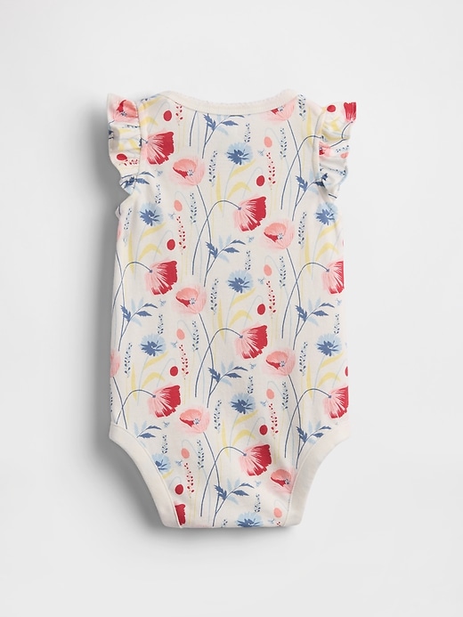 Image number 2 showing, Baby First Favorites Organic Cotton Flutter-Sleeve Bodysuit