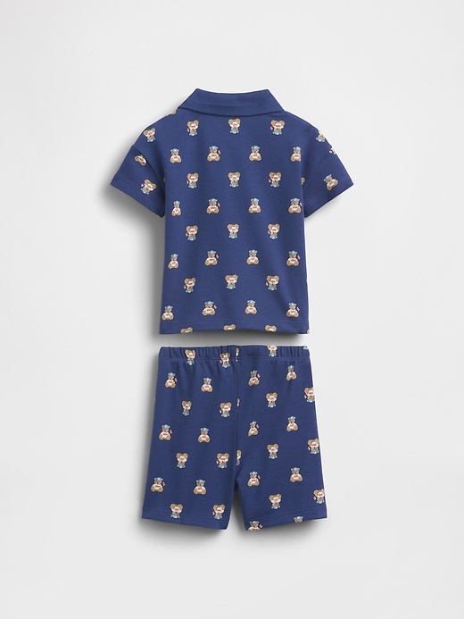 Image number 2 showing, Baby Brannan Bear Pique Polo Outfit Set