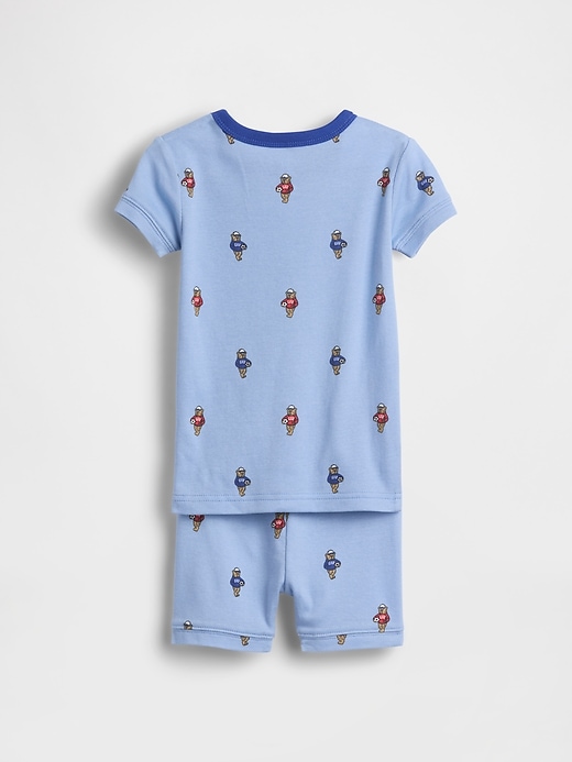 Image number 2 showing, Baby & Toddler Organic Brushed Cotton Soccer Bear PJ Short Set