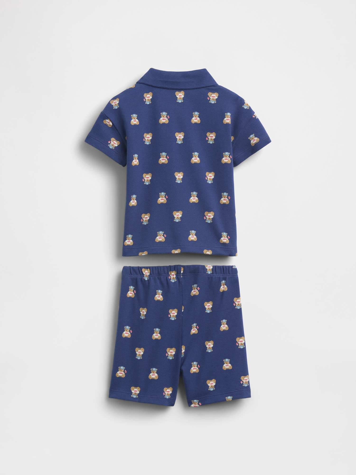 Baby Brannan Bear Pique Polo Outfit Set