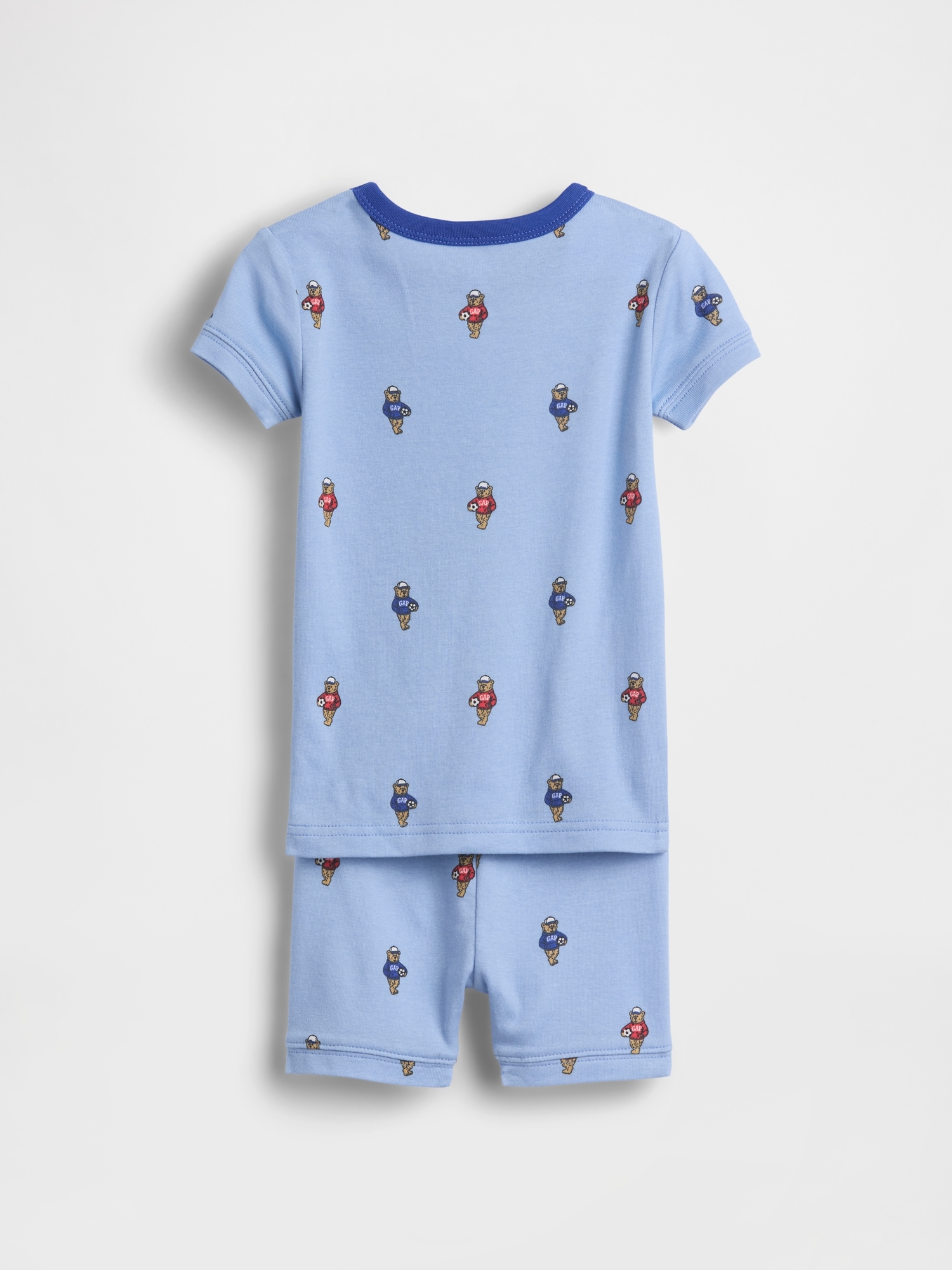 Baby & Toddler Organic Brushed Cotton Soccer Bear PJ Short Set