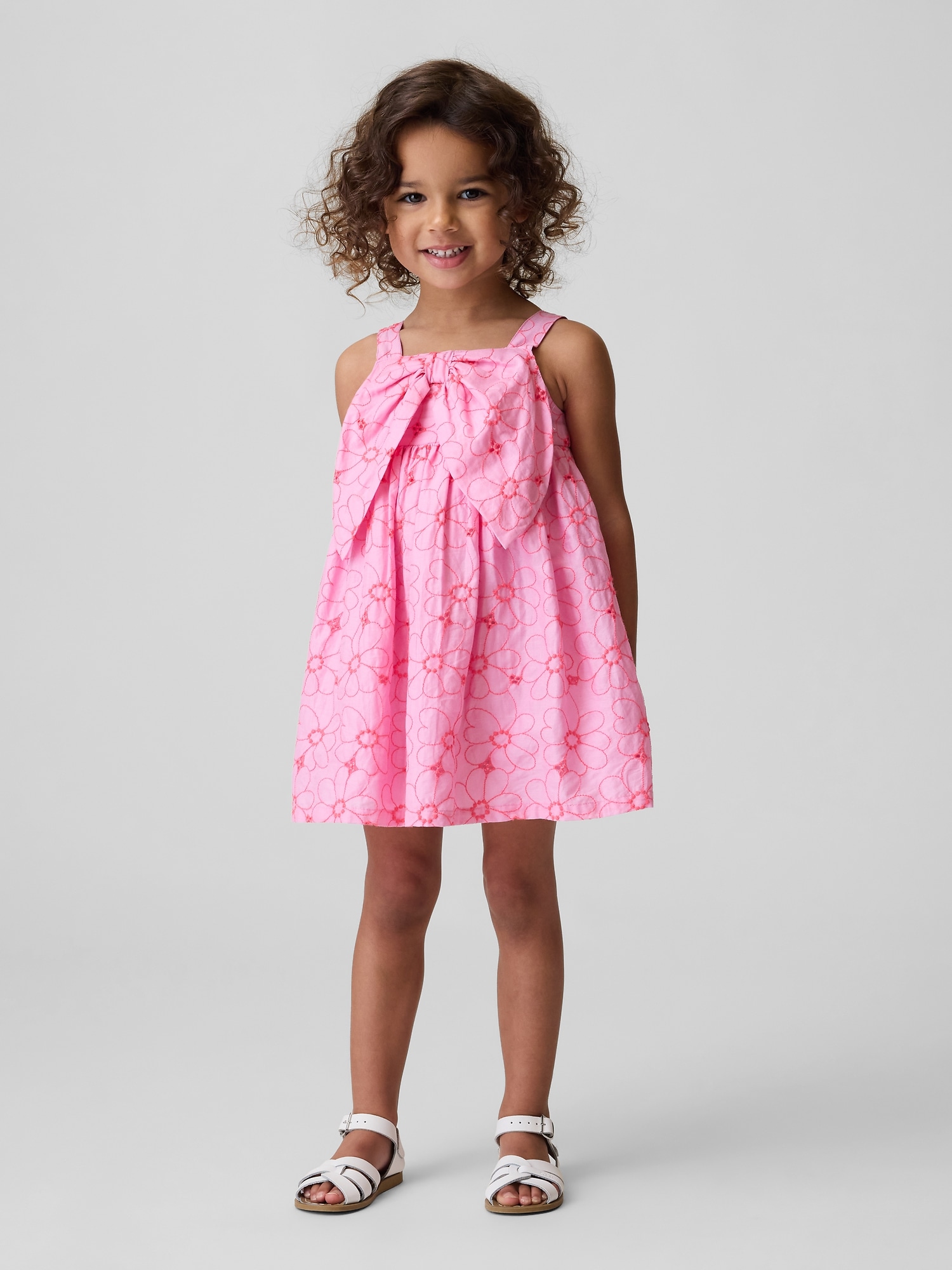 Baby & Toddler Floral Eyelet Bow Dress