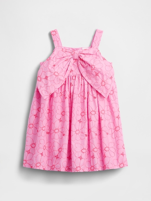 Image number 2 showing, Baby & Toddler Floral Eyelet Bow Dress