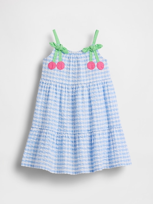 Image number 2 showing, Baby & Toddler Gingham Cherry Dress