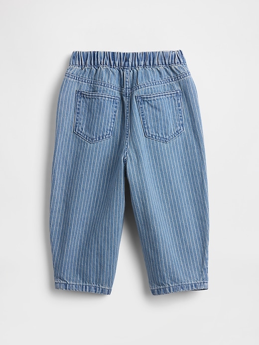 Image number 2 showing, Baby & Toddler Pull-On Barrel Jeans
