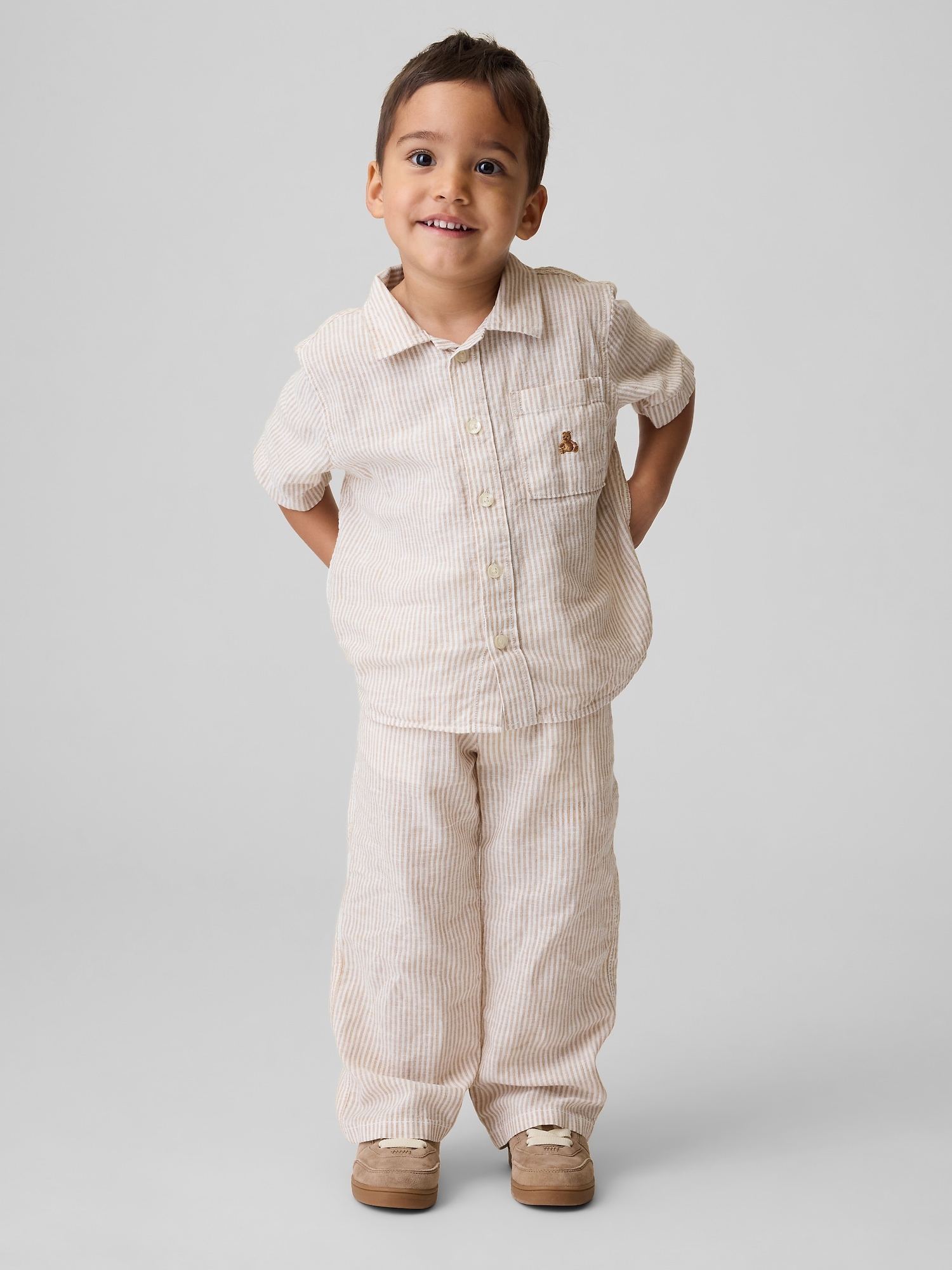 Baby & Toddler Linen-Cotton Pull-On Pants