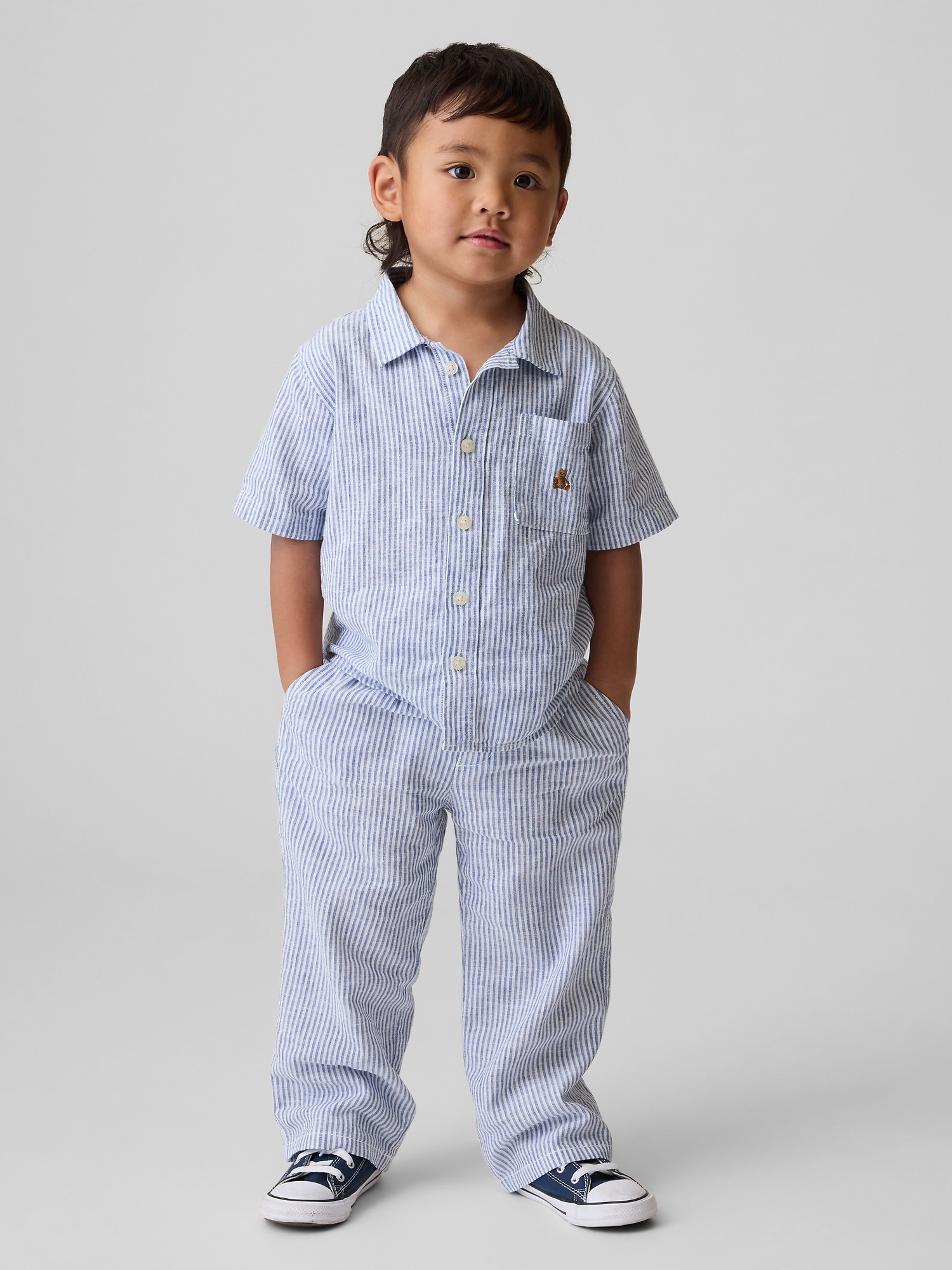 Baby & Toddler Linen-Cotton Pull-On Pants