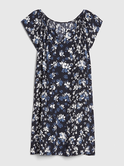 Print Flutter Sleeve Swing Dress