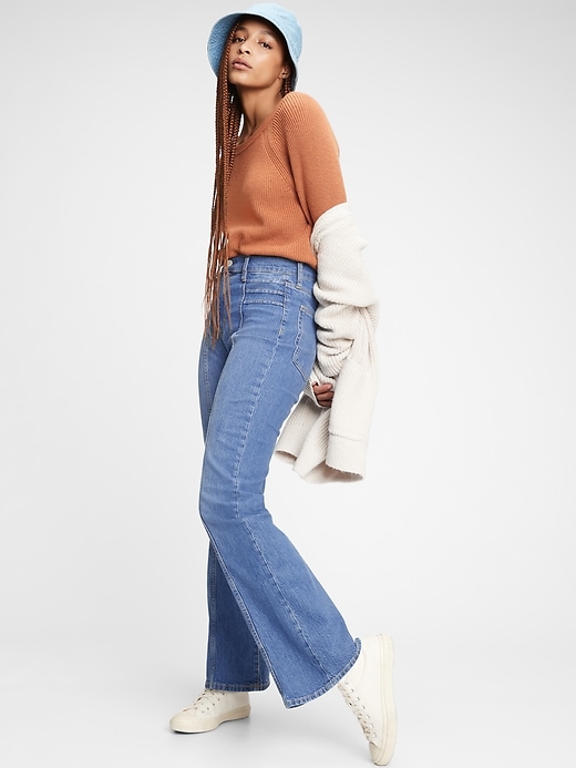 Image number 2 showing, High Rise Vintage Flare Jeans