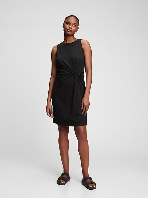 Image number 2 showing, Sleeveless Knot-Waist Dress