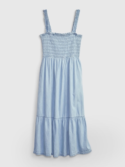 Organic Cotton Smocked Midi Tank Dress