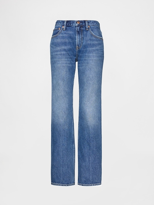 Image number 5 showing, Mid Rise Rigid Straight Jeans
