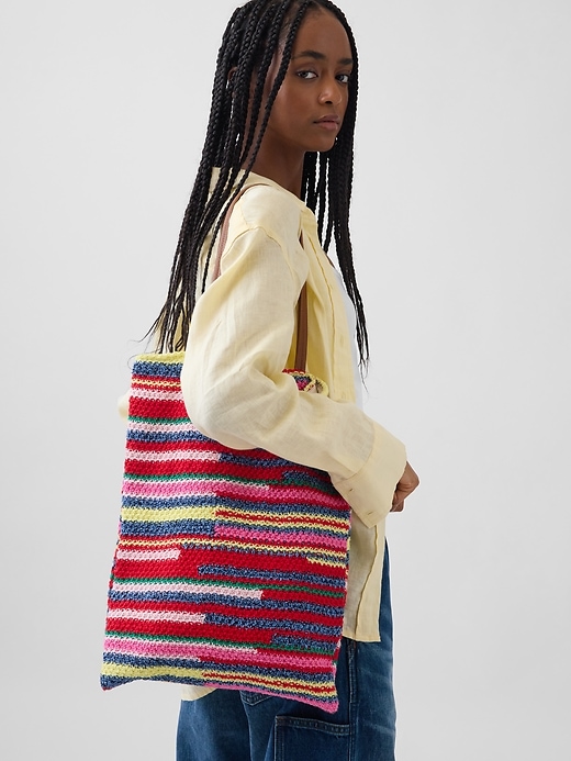Image number 2 showing, Crochet Tote Bag
