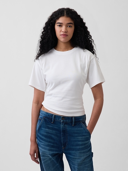 Image number 1 showing, Knit Fitted-Waist T-Shirt