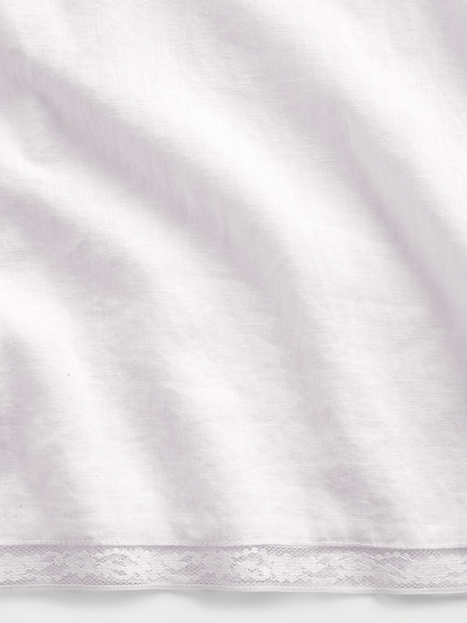 Image number 5 showing, Linen-Blend Lace-Hem PJ Pants