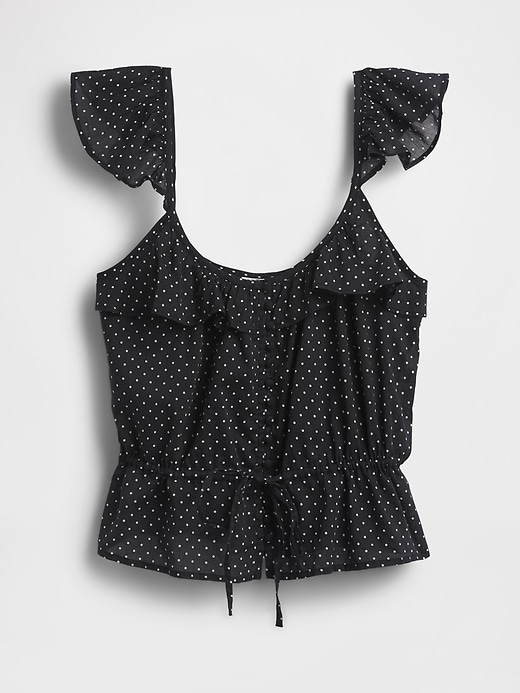 Image number 5 showing, Flutter-Sleeve Tie-Waist Top