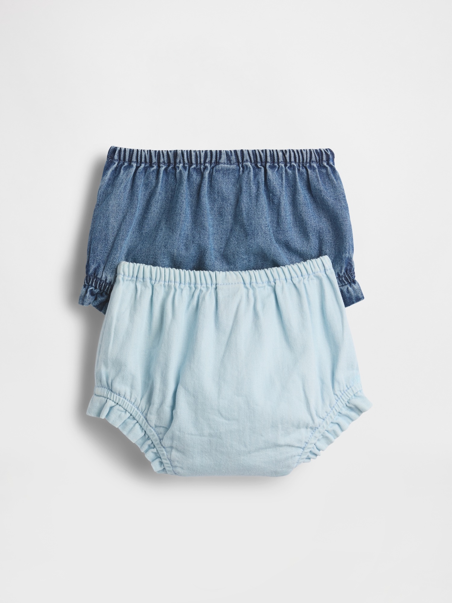 Джинсы Gap Denim Bloomers (2-Pack) для малышей, цвет: Синий джинсовый — фото 2