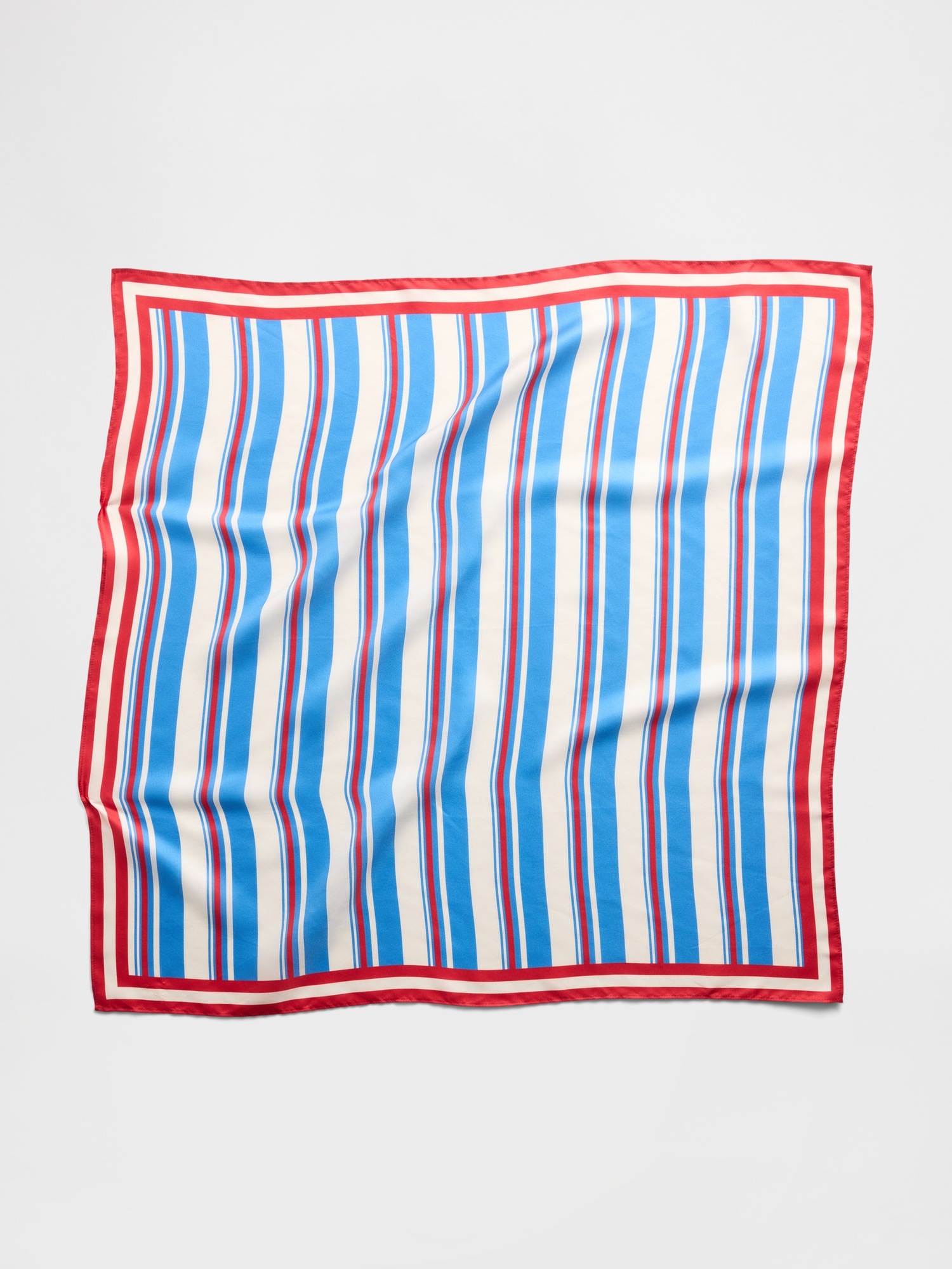 Женские банданы Gap 100% Silk Oversized Bandana, цвет: Красный / Белый — фото 3