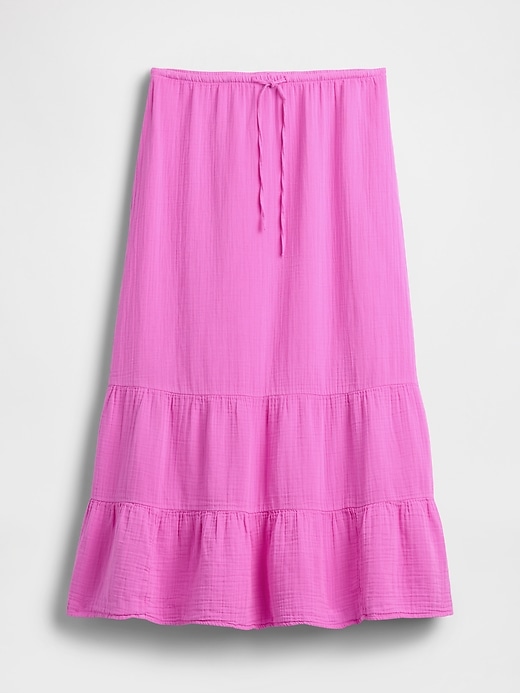 Image number 5 showing, Cotton Gauze Easy Tiered Maxi Skirt