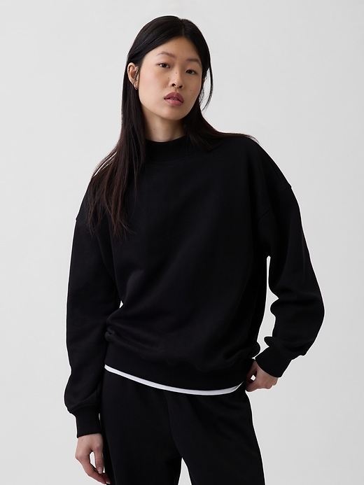 Image number 1 showing, VintageSoft Oversized Mockneck Tunic Sweatshirt