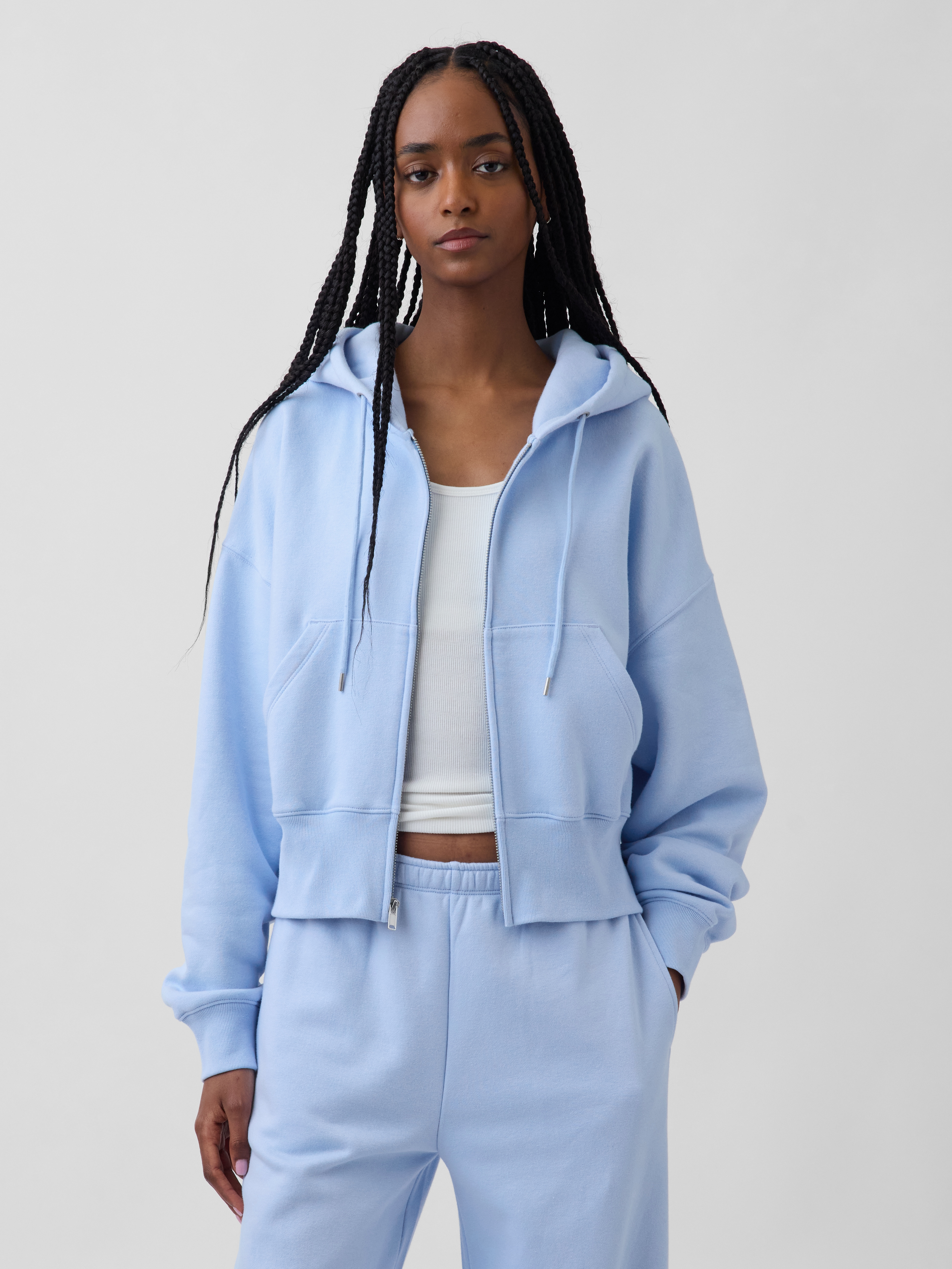 VintageSoft Wedge Zip Hoodie