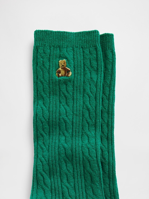 Image number 2 showing, Brannan Bear Cable-Knit Crew Socks