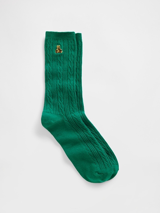 Image number 1 showing, Brannan Bear Cable-Knit Crew Socks