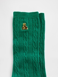 Image number 2 showing, Brannan Bear Cable-Knit Crew Socks