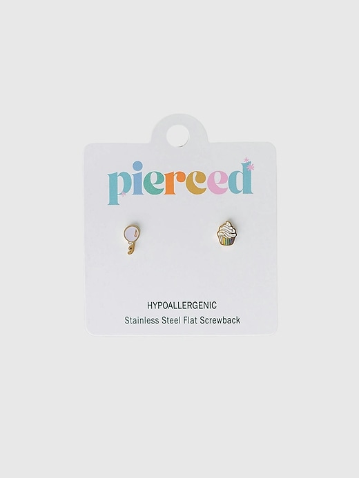 Image number 1 showing, Pierced Co Birthday Party Screwback Earrings