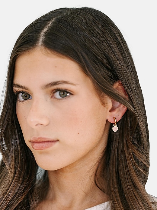 Image number 2 showing, Pierced Co Peachy Heart Charm For Huggie Earrings