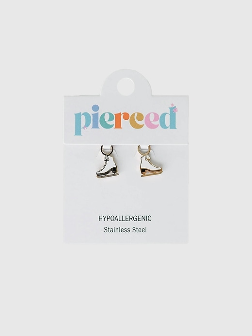 Image number 1 showing, Pierced Co Ice Skate Charm For Huggie Earrings