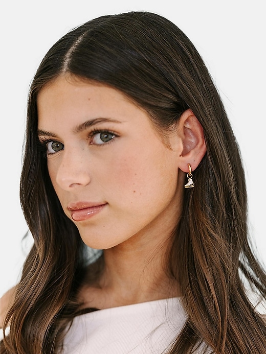 Image number 2 showing, Pierced Co Ice Skate Charm For Huggie Earrings