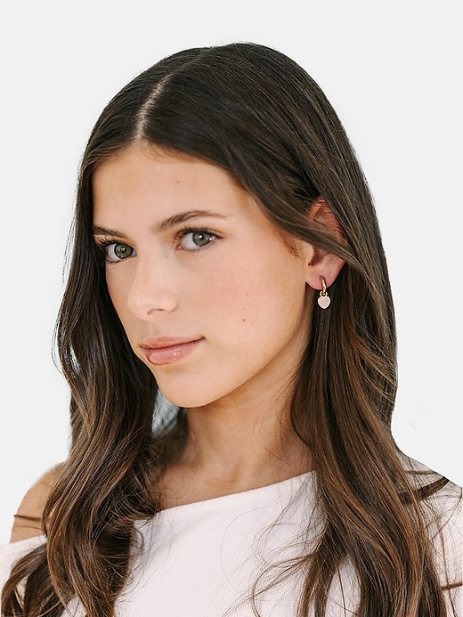 Image number 3 showing, Pierced Co Peachy Heart Charm For Huggie Earrings