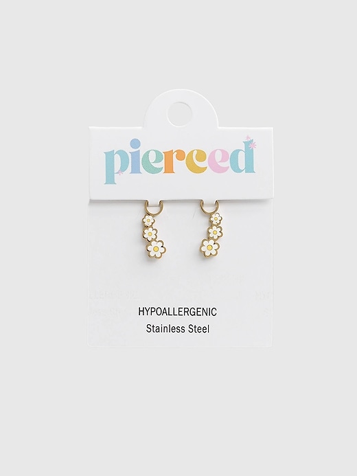 Image number 1 showing, Pierced Co Daisy Crawler Charm For Huggie Earrings