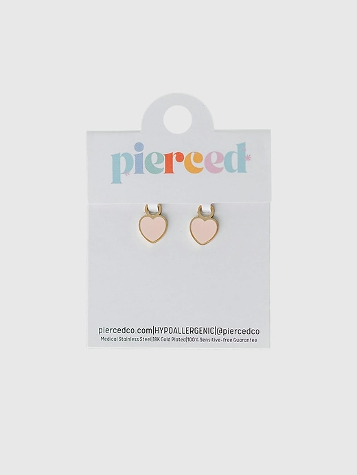 Image number 1 showing, Pierced Co Peachy Heart Charm For Huggie Earrings
