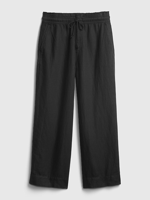 Image number 1 showing, High Rise Linen-Blend Wide-Leg Pants