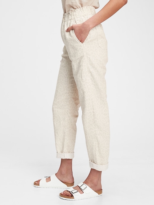 Image number 2 showing, High Rise Paperbag Pull-On Pants