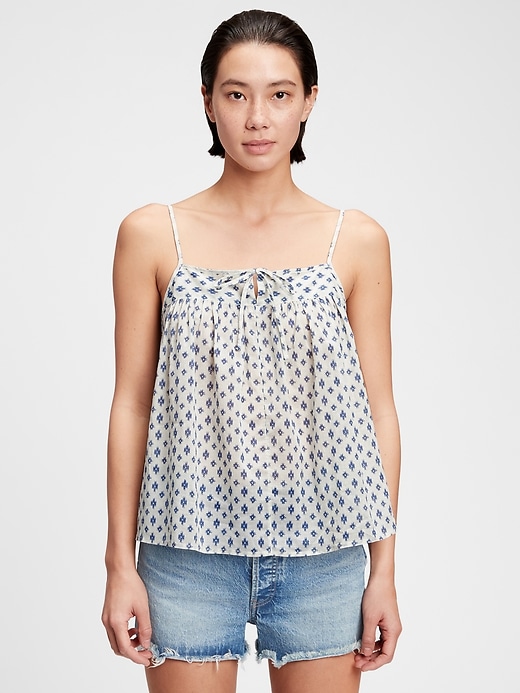 Image number 2 showing, Print Tie-Front Cami